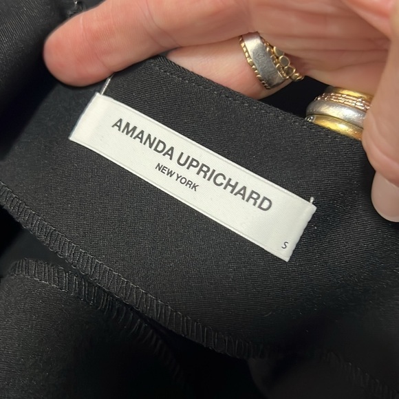 Amanda Uprichard Black Ruffle Asymmetrical Hemline Mini Dress Size Small - Picture 9 of 9